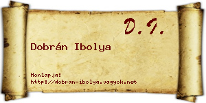 Dobrán Ibolya névjegykártya