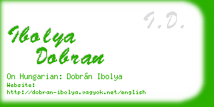 ibolya dobran business card