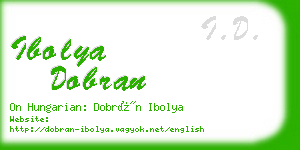 ibolya dobran business card